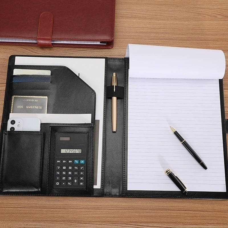 Leather Work Folder - A4 レザー エグゼクティブ ポートフォリオ フォルダー ドキュメント
