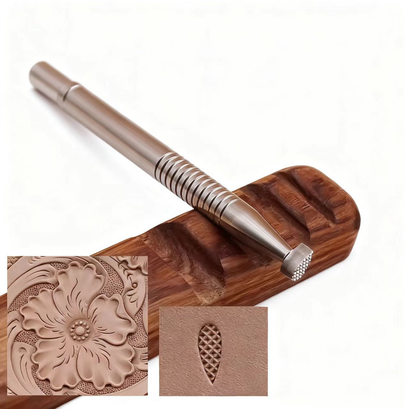 Leatherwork Embossing - アラベスク背景スタンプセット S1.5x4/M2.2x6/L3x8mm - レザークラフト用304ステンレス鋼ツール | DIYレザーエンボス加工キット