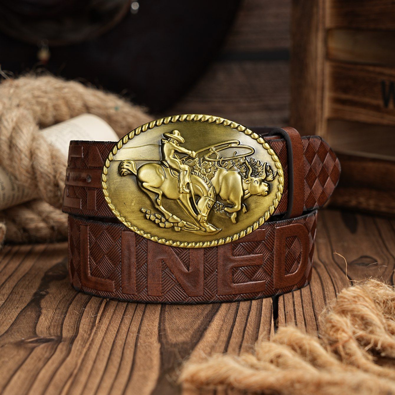 Leather Work Western - メンズ＆レディースカジュアルレトロベルトウエスタンスタイル！ 金属バックル付きPUレザーベルト、日常の仕事着に最適