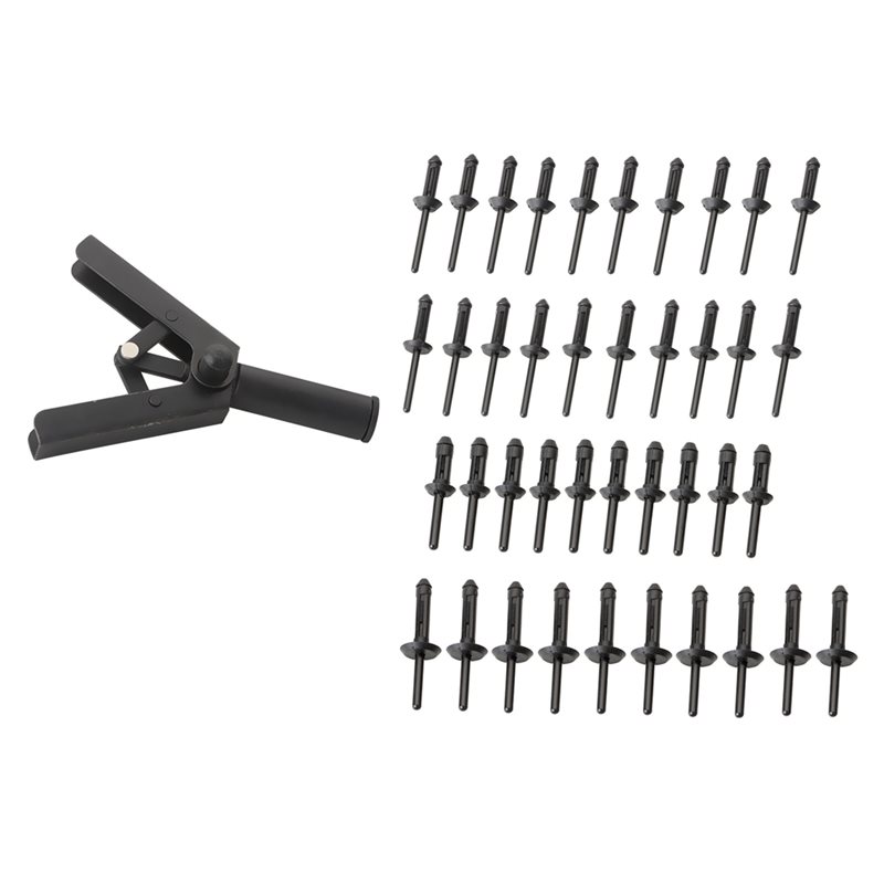 Rivet Setter Tool - FYBL-クイックリベットハンドツールキット 41個入り プラスチックリベットガンセット 自動車クランプアクセサリー用