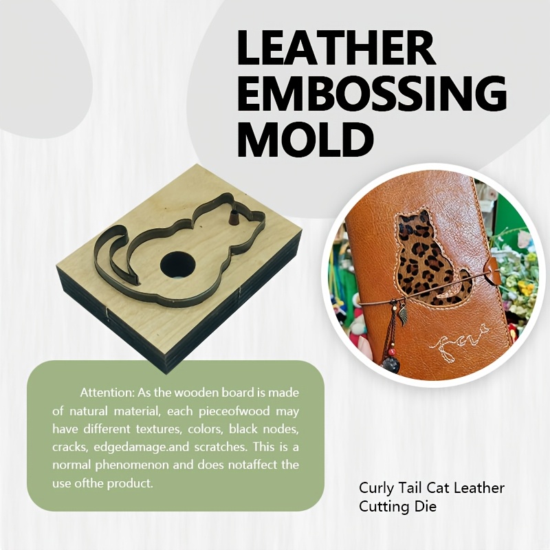 Leatherwork Embossing - 革裁切スタンプツール 猫の尻尾吊り下げ飾り 精密刻印 手作り革製品に欠かせない