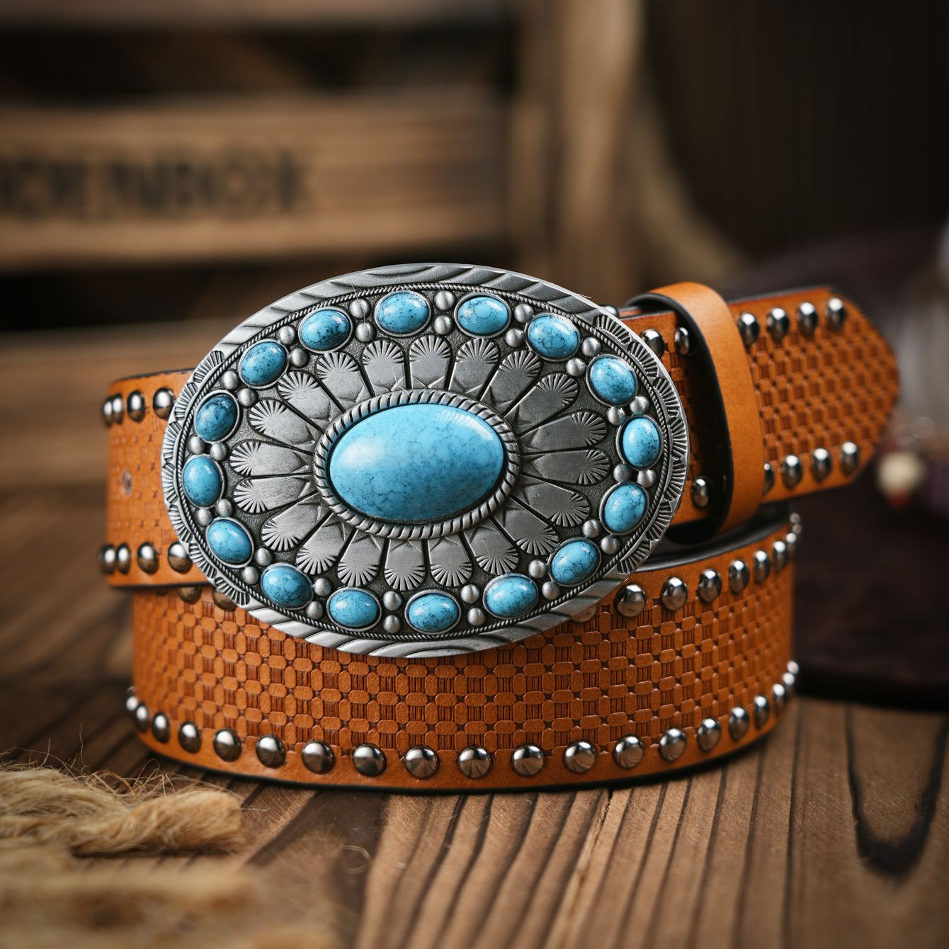 Leather Work Western - メンズ＆レディースカジュアルレトロベルトウエスタンスタイル！ 金属バックル付きPUレザーベルト、日常の仕事着に最適