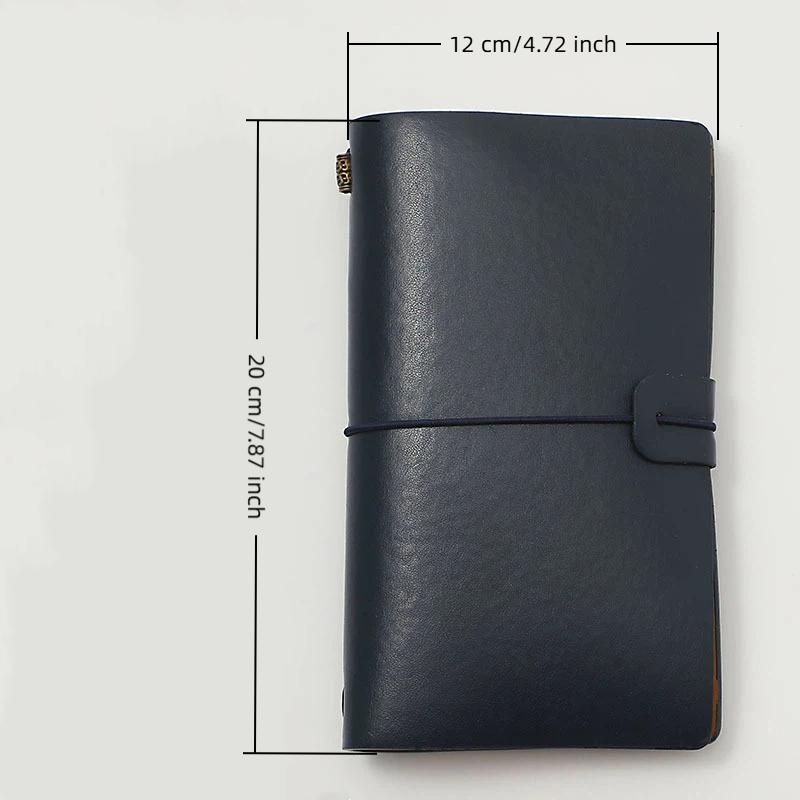 Leatherwork Journal - PUレザー製ヴィンテージリフィル式ノートブック、ソフトルーズリーフカバー、旅行や仕事、日々の計画に最適な携帯用ジャーナル