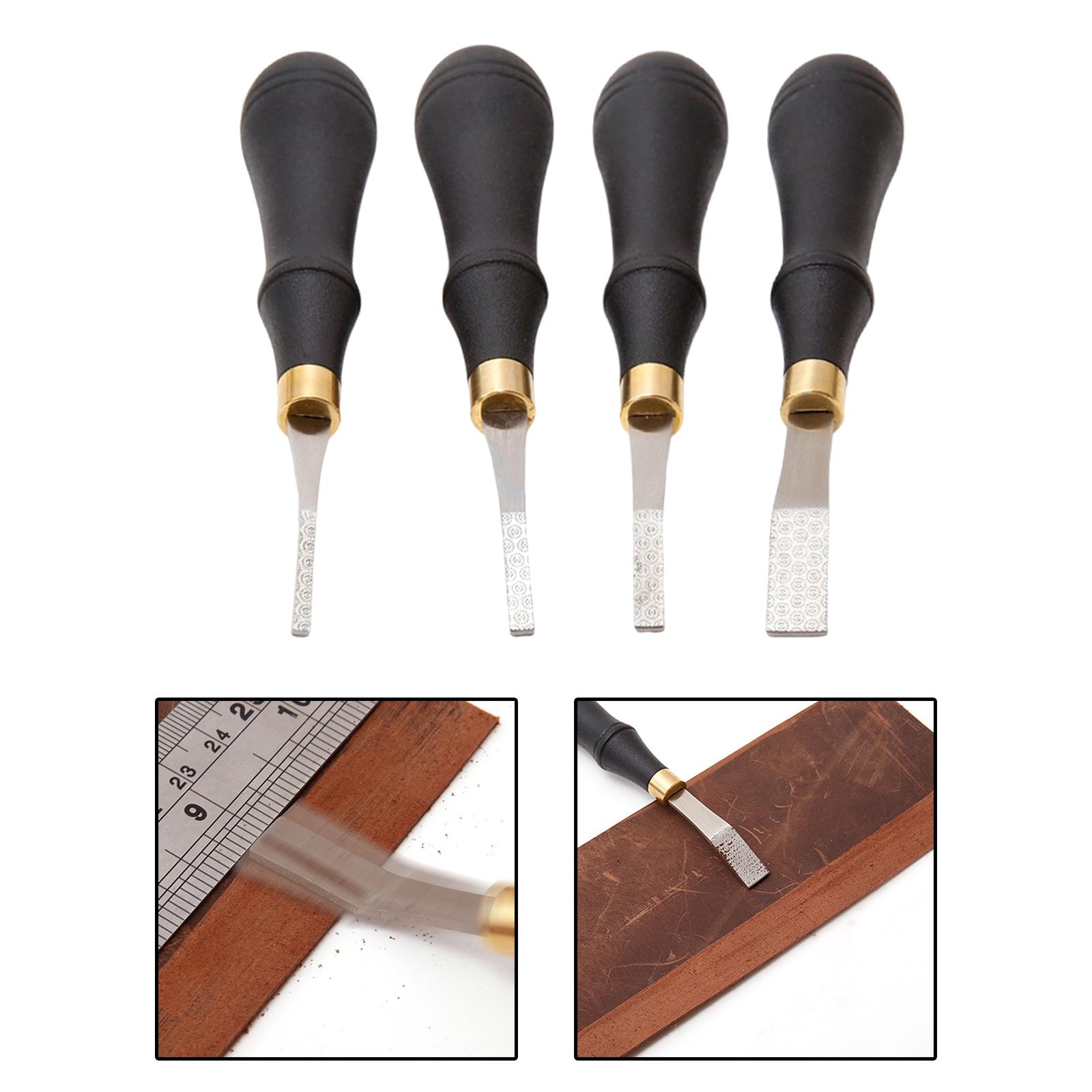 Leatherwork Beginner Tools - 革磨きファイルツールヘッド 人間工学に基づいたデザイン レザーエッジツール 手作り革工芸や研磨初心者向け