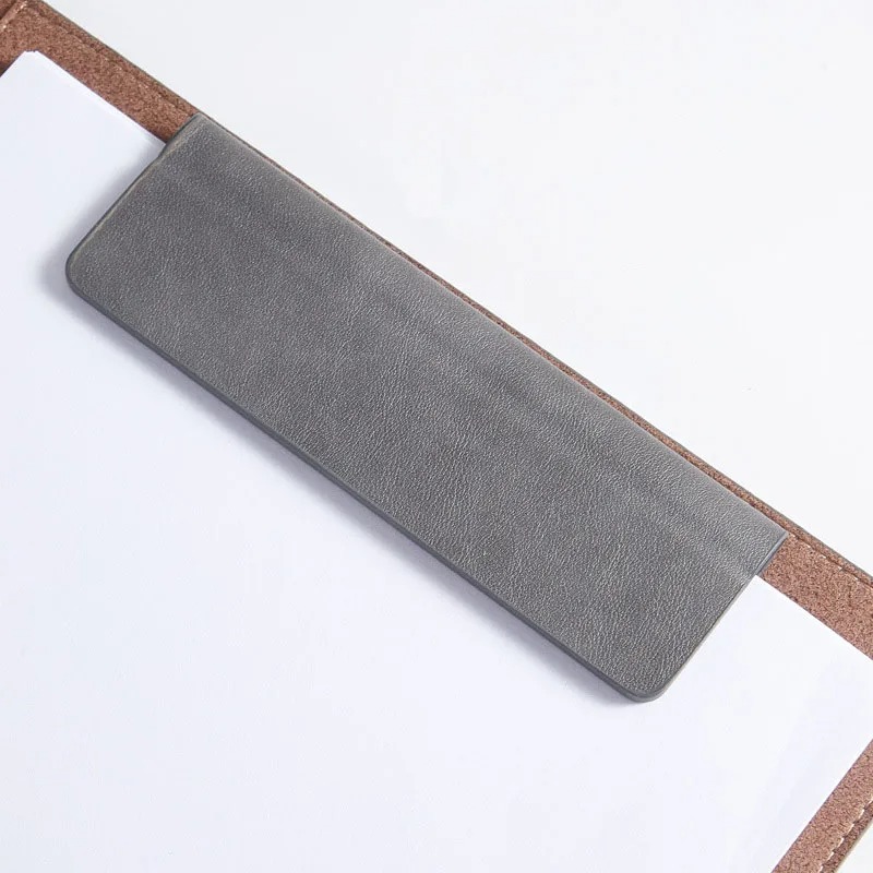 ブラックA4会議用レザーポートフォリオフォルダ磁気クリップボ - Leather Work Folder のレビューと価格