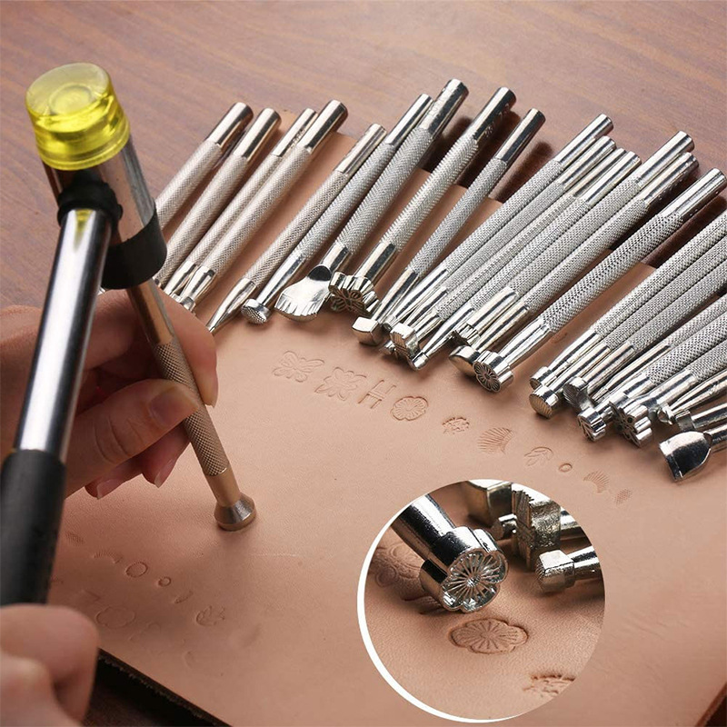 20個入り革刻印工具セット、革細工用サドル製作スタンプ、彫刻 - Leatherwork Embossing のレビューと価格