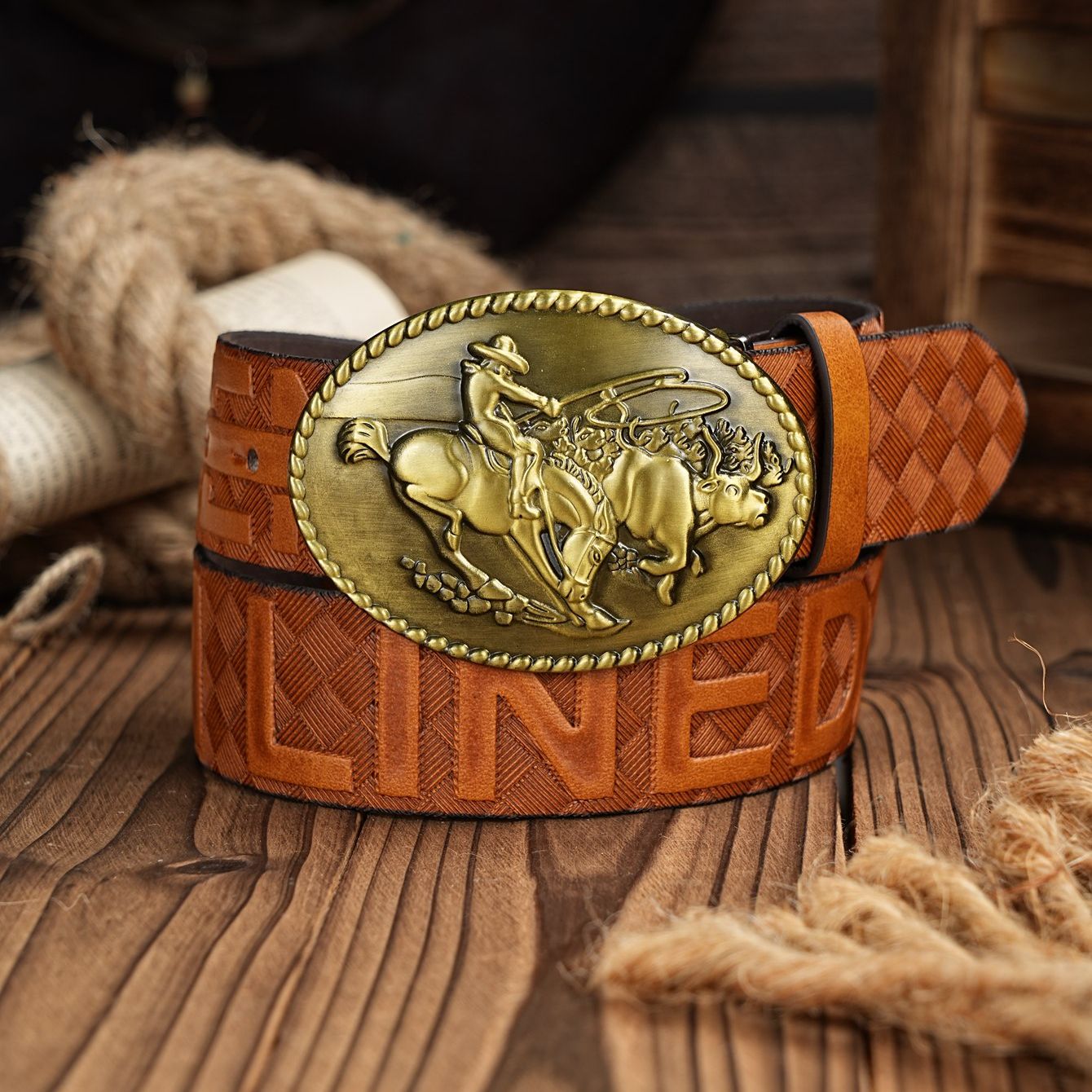 メンズ＆レディースカジュアルレトロベルトウエスタンスタイル！ - Leather Work Western のレビューと価格