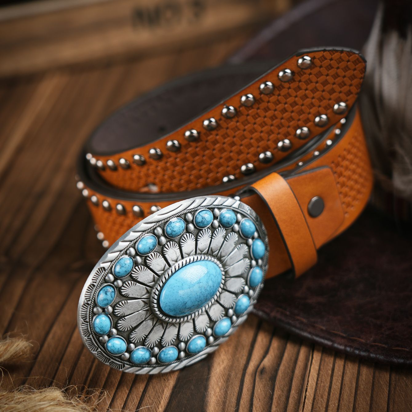 メンズ＆レディースカジュアルレトロベルトウエスタンスタイル！ - Leather Work Western のレビューと価格