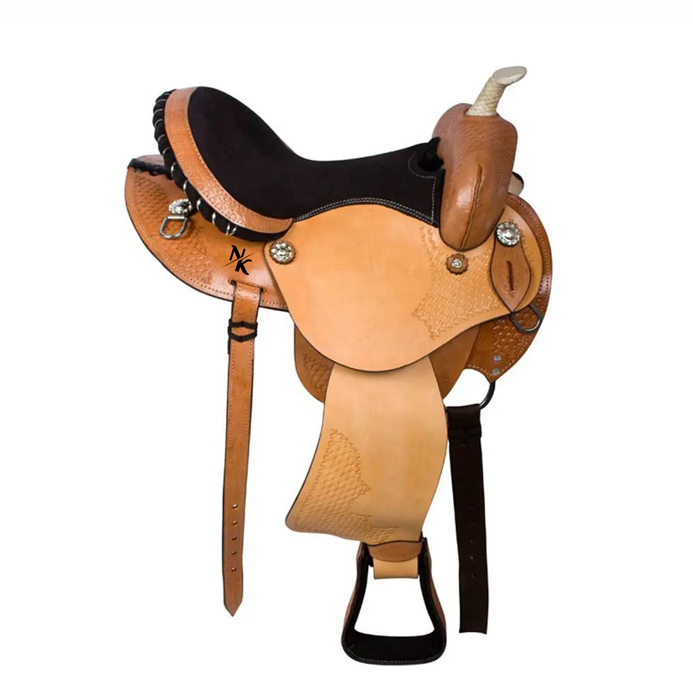プレミアムデニムサドル、レザーサドル、牧場作業用具、ウェスタ - Leather Work Western のレビューと価格
