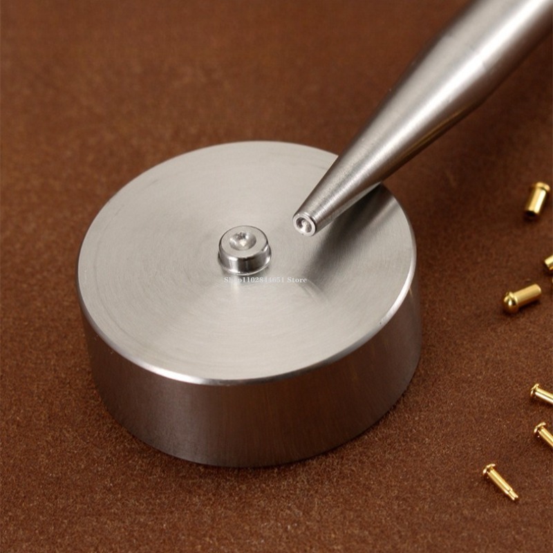ステンレス鋼釘取り付け器具セット手作り革ツール DIY レザ - Rivet Setter Tool のレビューと価格