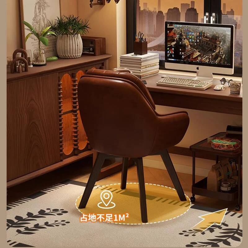 レザーヴィンテージコンピュータチェア 360度回転木製人間工 - Leatherwork Table のレビューと価格