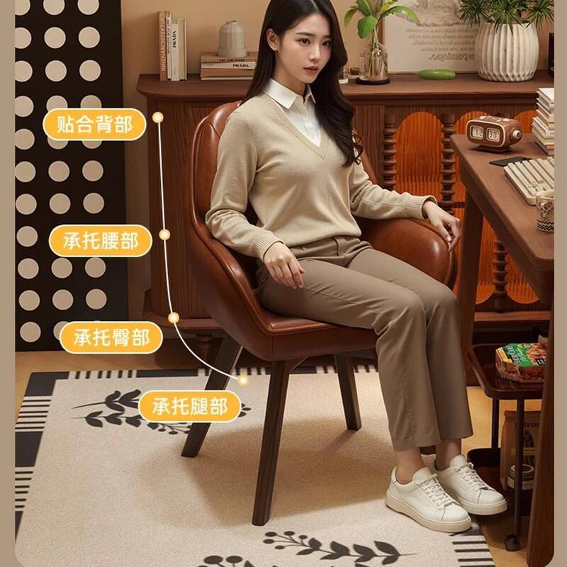 レザーヴィンテージコンピュータチェア 360度回転木製人間工 - Leatherwork Table のレビューと価格