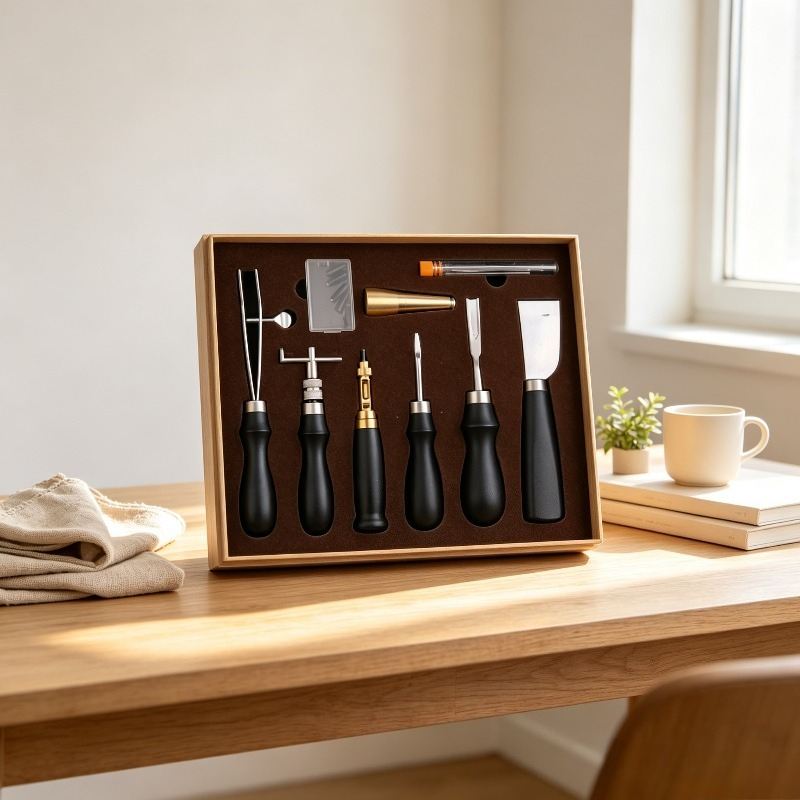 完全な革製手縫いキット、プロ仕様DIYクラフトツールセット（ - Leatherwork Beginner Tools のレビューと価格