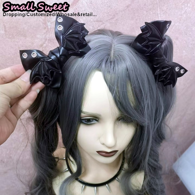 悪魔の羽ヘアクリップ女性サブカルチャースチームパンクゴシック - Leatherwork Clamp のレビューと価格
