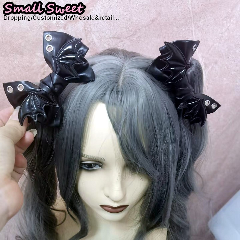 悪魔の羽ヘアクリップ女性サブカルチャースチームパンクゴシック - Leatherwork Clamp のレビューと価格