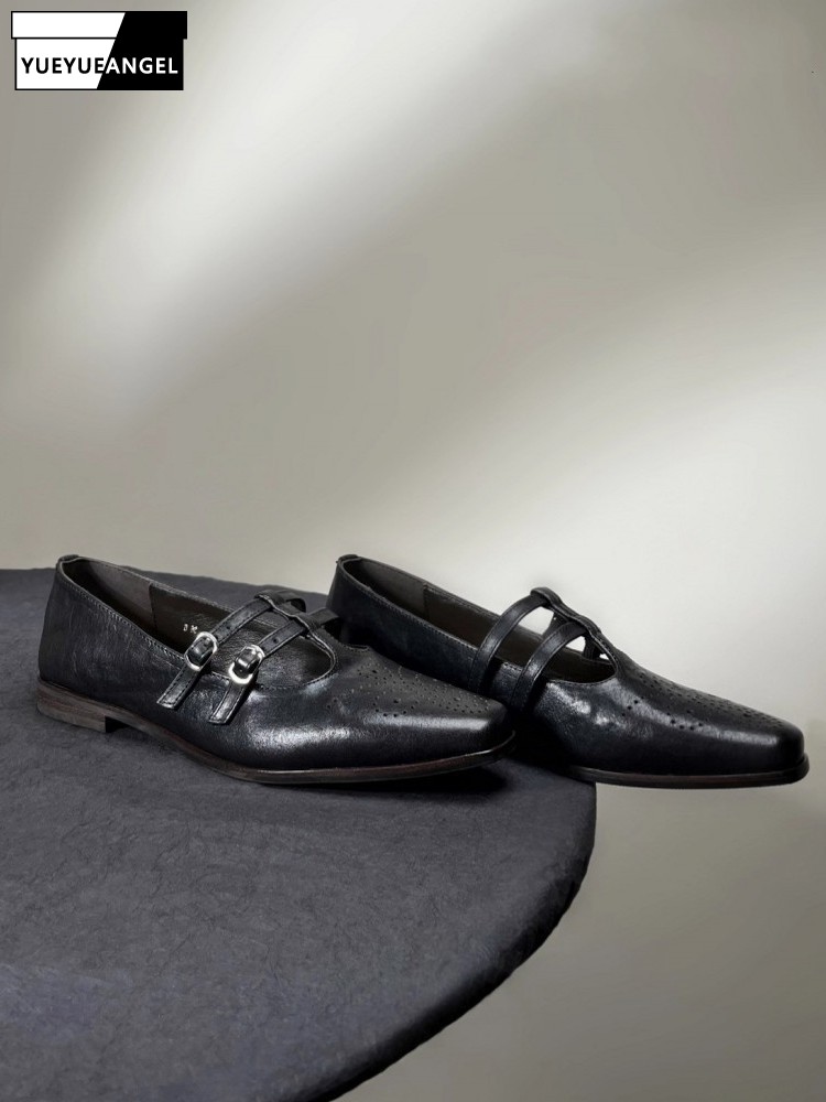 フレンチスタイルのエレガントな女性用バックルストラップスクエ - Leatherwork In French のレビューと価格