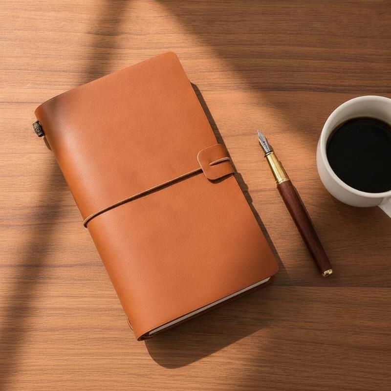 PUレザー製ヴィンテージリフィル式ノートブック、ソフトルーズ - Leatherwork Journal のレビューと価格