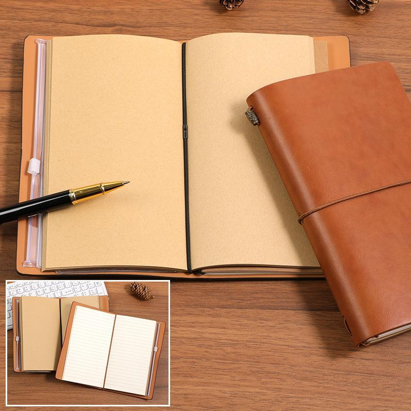 PUレザー製ヴィンテージリフィル式ノートブック、ソフトルーズ - Leatherwork Journal のレビューと価格