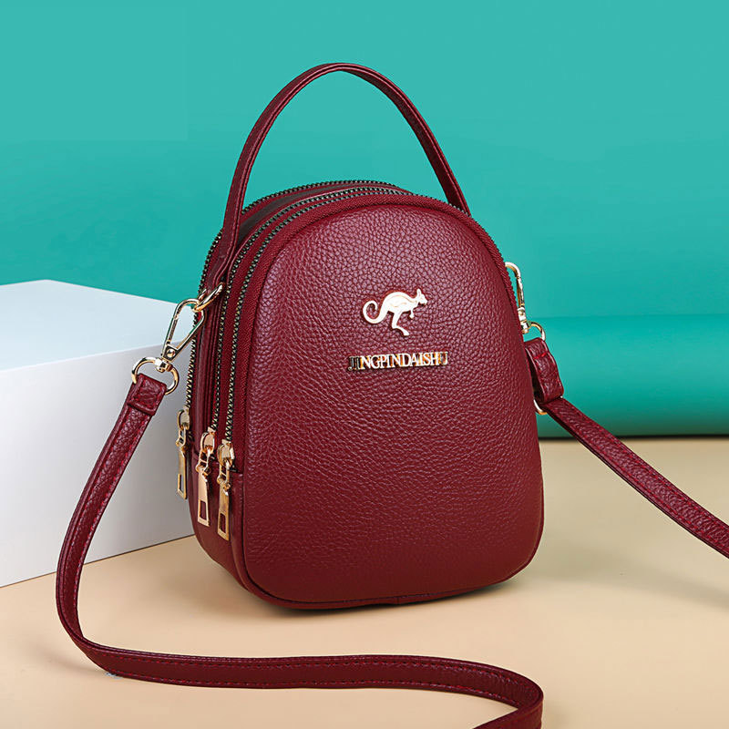 シックなPUレザーミニトートバッグ、スタイリッシュなデュアル - Leatherwork Hardware のレビューと価格