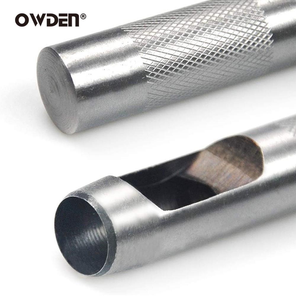 6個のレザーホールパンチツールスチール中空丸穴パンチャー - - Rivet Setter Tool のレビューと価格
