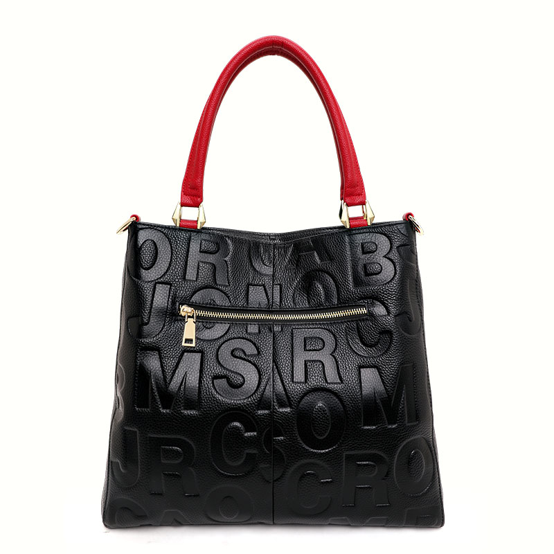本牛革エンボスレタートートバッグ取り外し可能なクロスストラッ - Leatherwork Embossing のレビューと価格