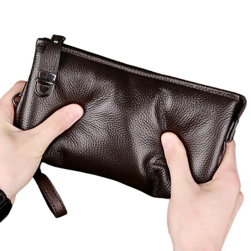 2025 ハンドバッグ男性本物の牛革韓国ロッククラッチ男性本 - Leatherwork Clamp のレビューと価格