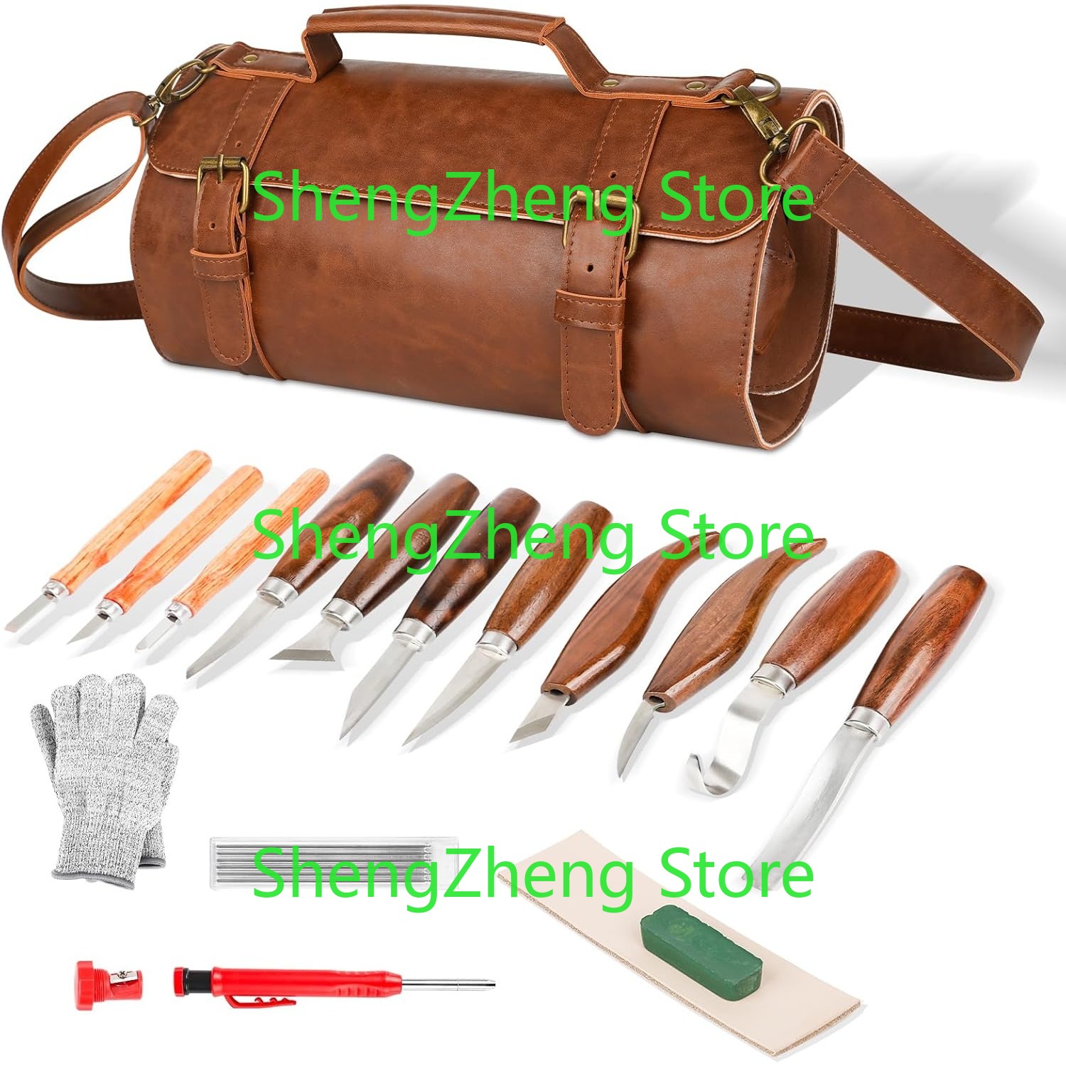 木彫りツールセットキット 木工彫刻ナイフツールセット 初心者 - Leatherwork Beginner Tools のレビューと価格