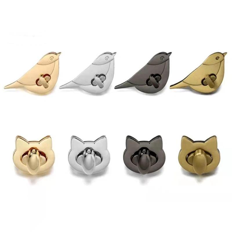 かわいい猫/鳥クラスプロック金属バッグターンロック DIY  - Leatherwork Hardware のレビューと価格