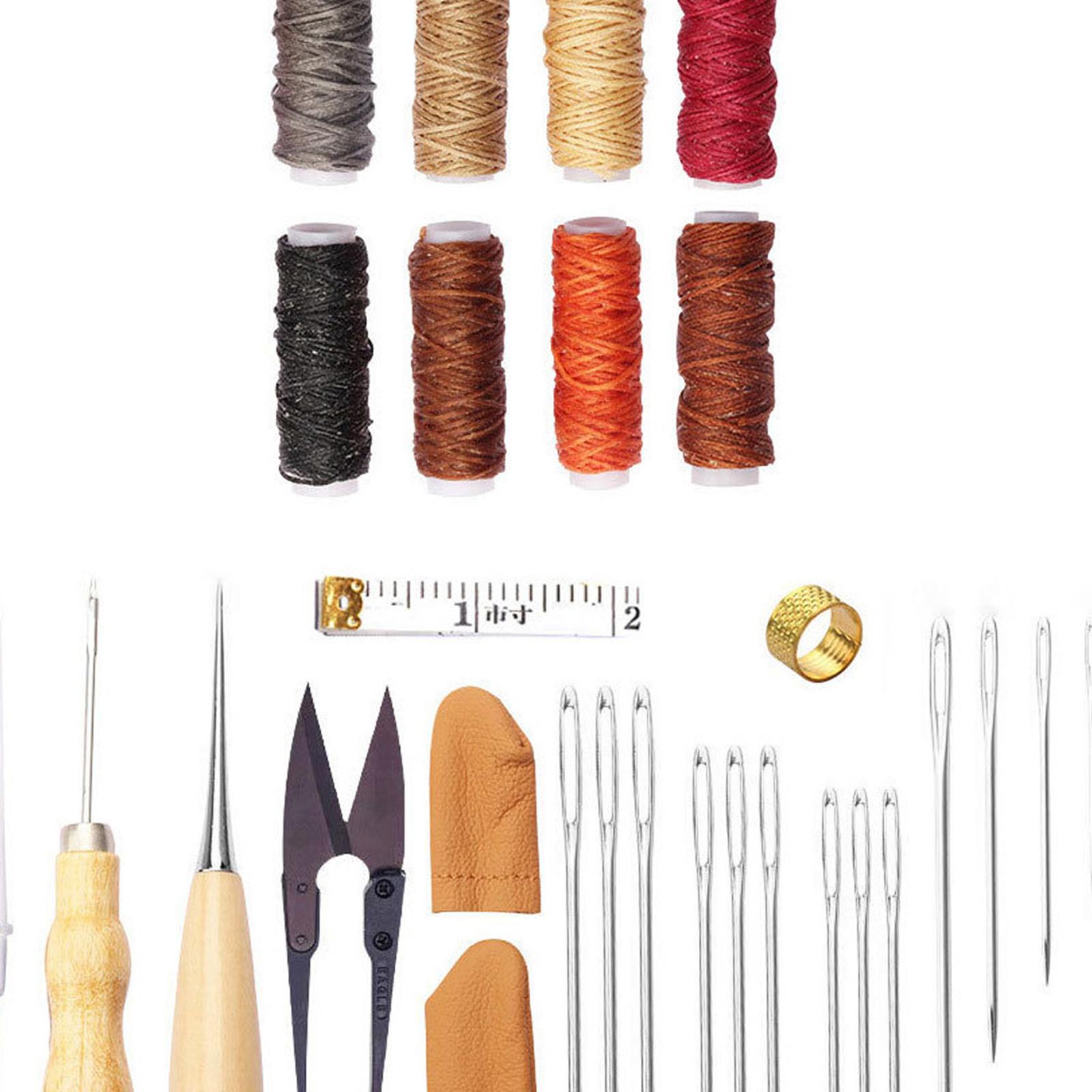 32点入りレザーツールキット レザークラフト製作 ステッチン - Leatherwork Beginner Tools のレビューと価格