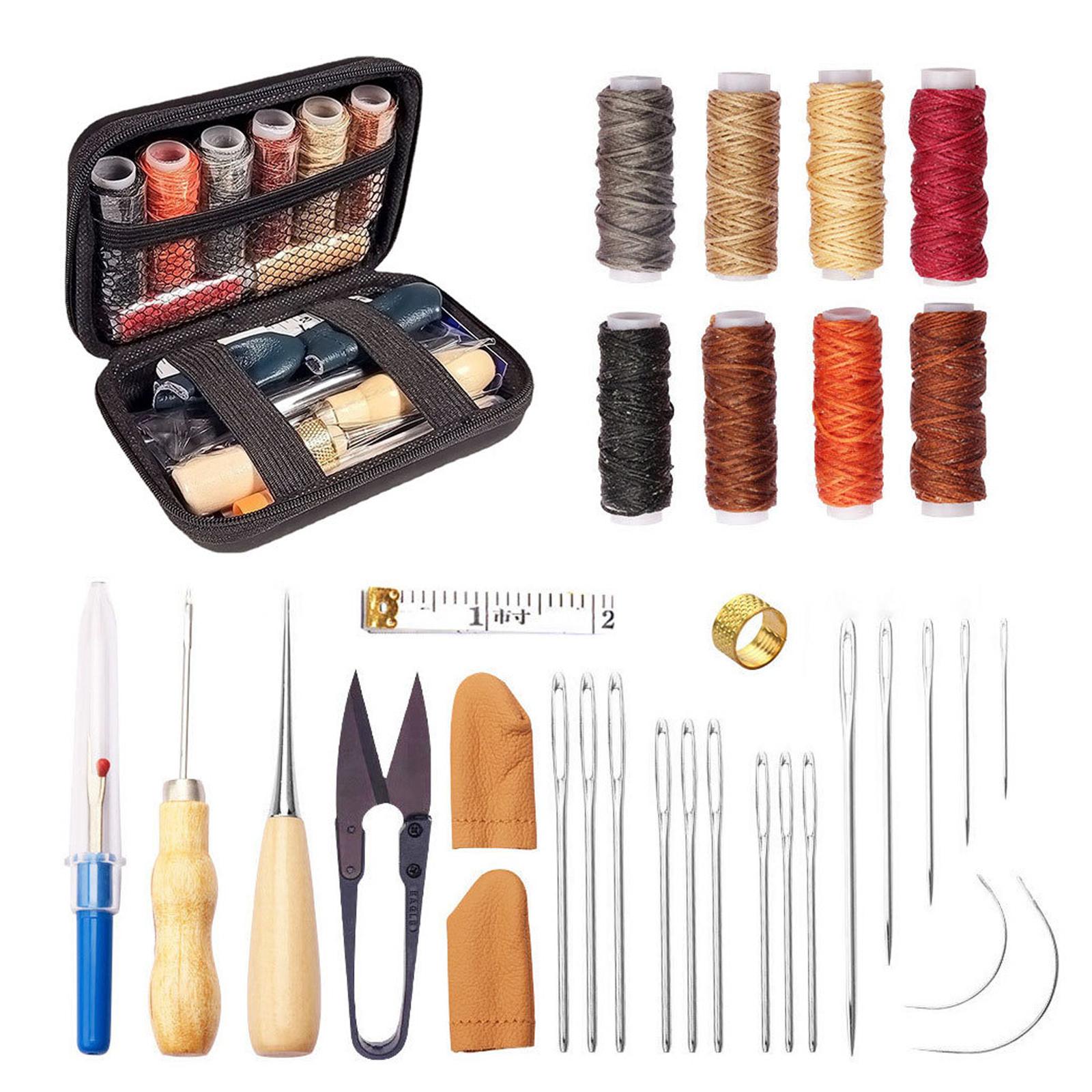 32点入りレザーツールキット レザークラフト製作 ステッチン - Leatherwork Beginner Tools のレビューと価格