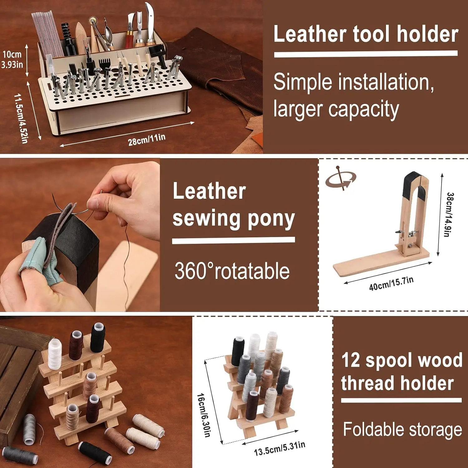 628点入り革細工ツールセット（初心者向け）、革用ポニー、ツ - Leatherwork Beginner Tools のレビューと価格