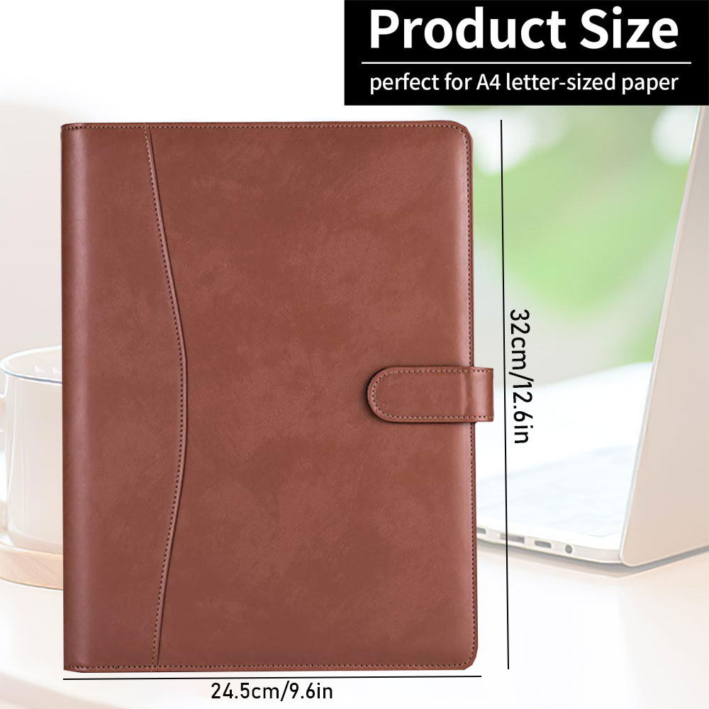 多機能レザーフォルダー、A4サイズの筆記パッドカバー付き、罫 - Leather Work Folder のレビューと価格