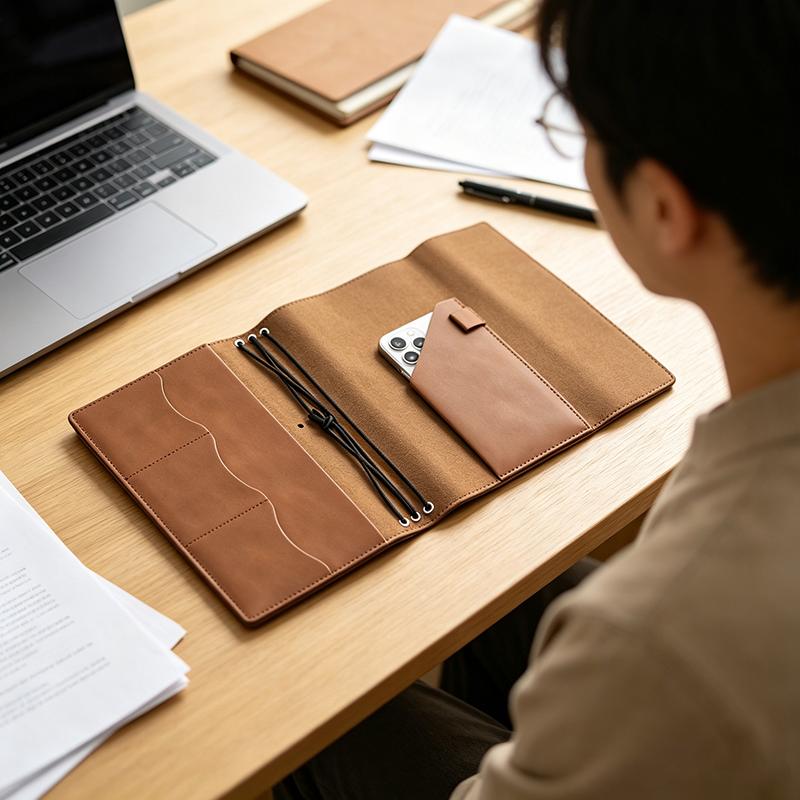 詰め替え可能なクレイジーホースレザーバインダーオーガナイザー - Leatherwork Journal のレビューと価格