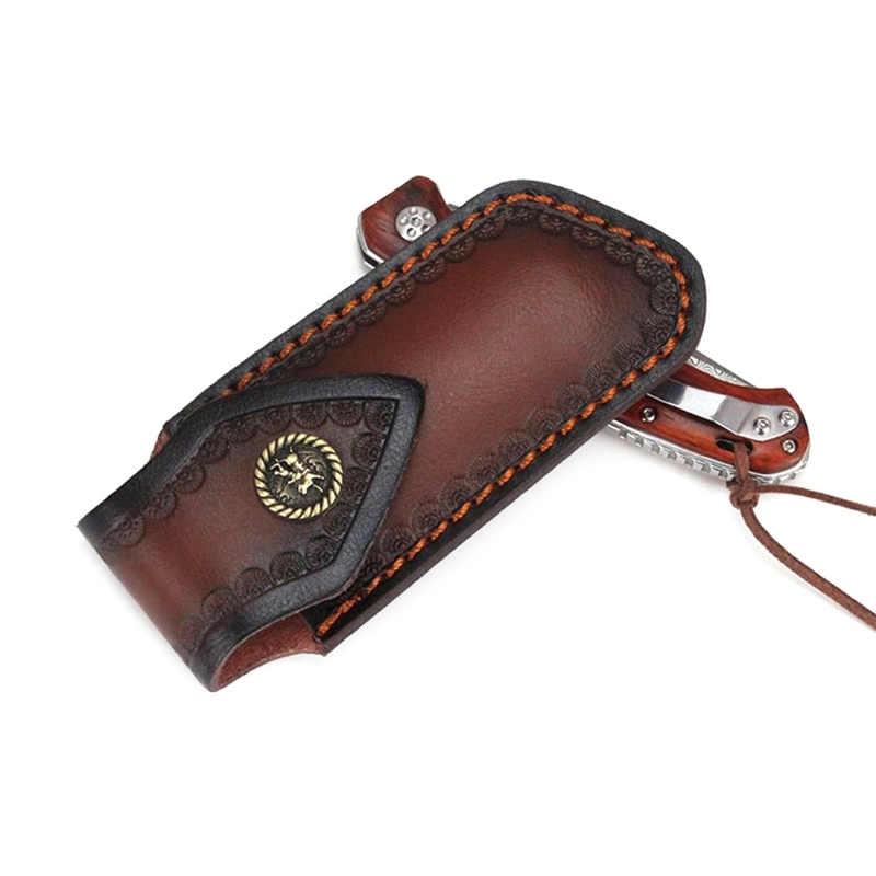 ポケットナイフ、小型折りたたみシース、ナイフカバー、ツールポ - Leatherwork Embossing のレビューと価格