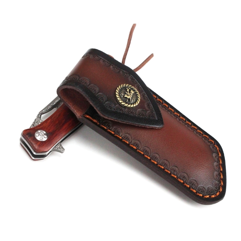 ポケットナイフ、小型折りたたみシース、ナイフカバー、ツールポ - Leatherwork Embossing のレビューと価格