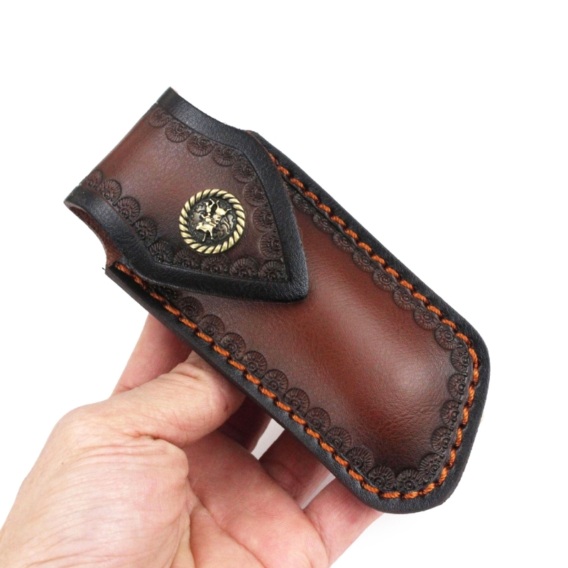 ポケットナイフ、小型折りたたみシース、ナイフカバー、ツールポ - Leatherwork Embossing のレビューと価格