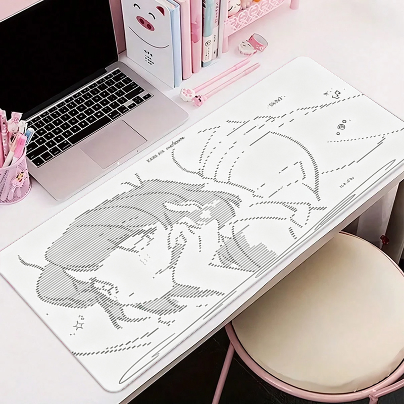1 個革製マウスパッドアニメエンジェルガール Y2k かわい - Leatherwork Table のレビューと価格
