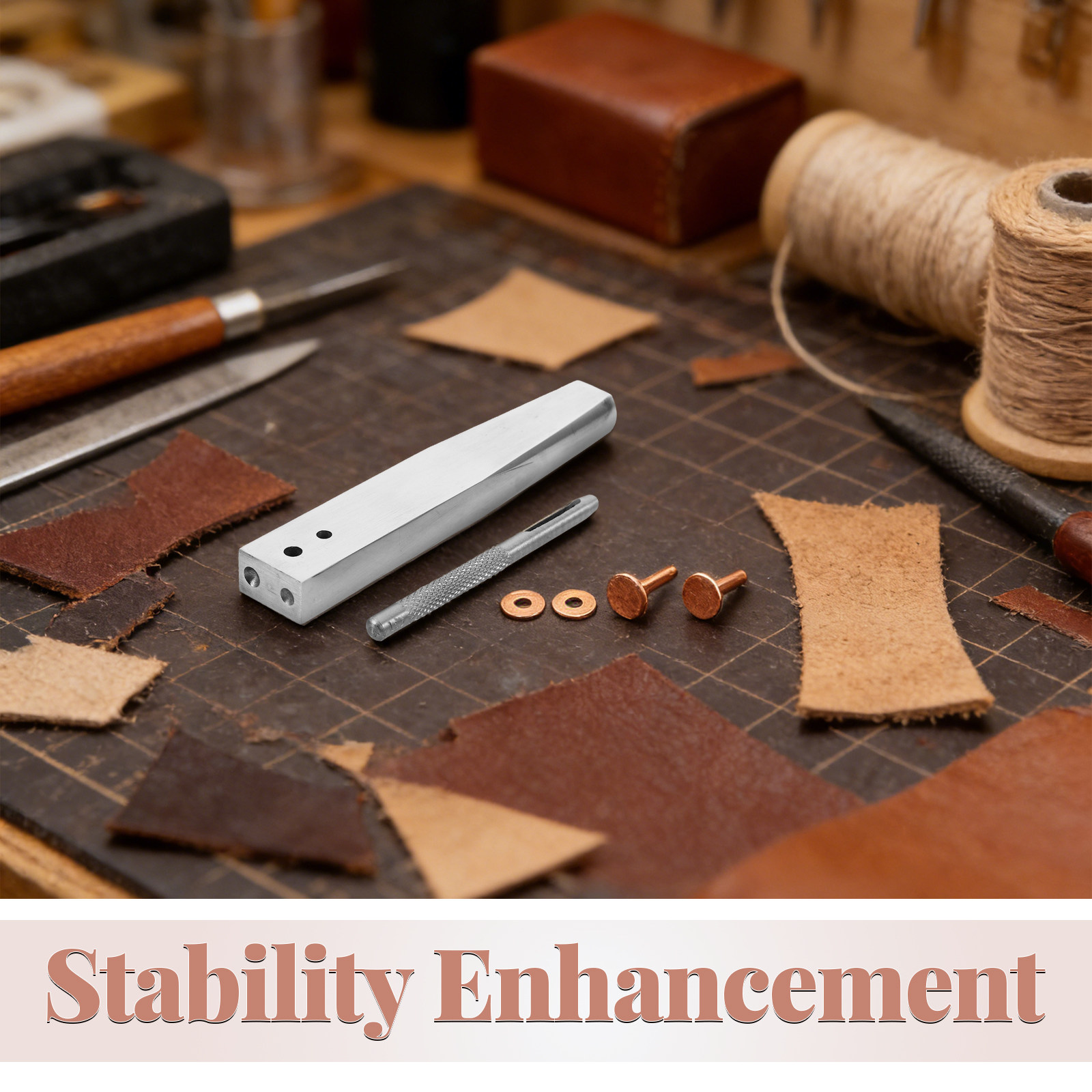 1セット リベット固定ツール 銅製リベット取り付けキット バ - Leatherwork Rivet Setter のレビューと価格